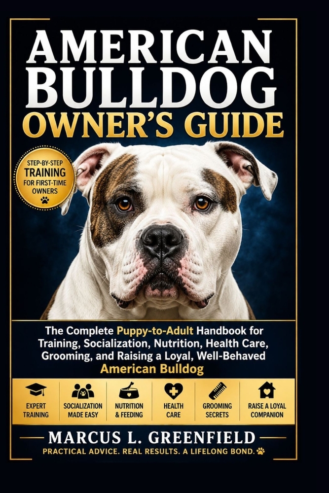 American Bulldog Owner's Guide: The Complete Puppy-to-Adult Handbook for Training, Socialization, Nutrition, Health Care, Grooming, and Raising a Loya cover