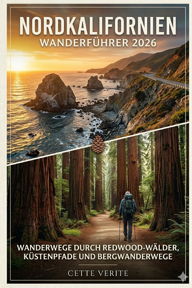 Nordkalifornien Wanderführer 2026: Wanderwege durch Redwood-Wälder, Küstenpfade und Bergwanderwege cover