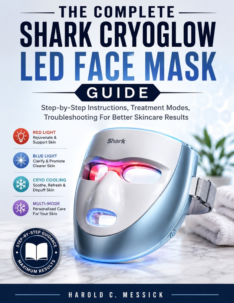 The Complete Shark CryoGlow LED Face Mask Guide: Schritt-für-Schritt-Anleitungen, Behandlungsmodi, Fehlersuche für bessere Hautpflegeergebnisse cover