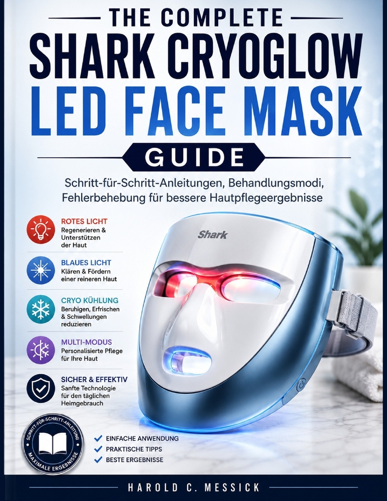 The Complete Shark CryoGlow LED Face Mask Guide: Schritt-für-Schritt-Anleitungen, Behandlungsmodi, Fehlersuche für bessere Hautpflegeergebnisse cover