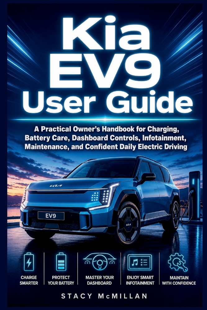 Kia EV9 User Guide: A Practical Owner's Handbook for Charging, Battery Care, Dashboard Controls, Infotainment, Maintenance, and Confident Daily Electr cover
