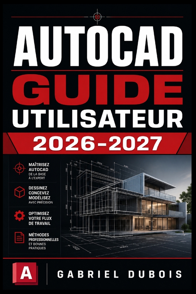 AutoCAD Guide Utilisateur 2026-2027: Maîtrisez la Conception Assistée par Ordinateur: Commandes Essentielles, Dessins Techniques et Workflows Professi cover