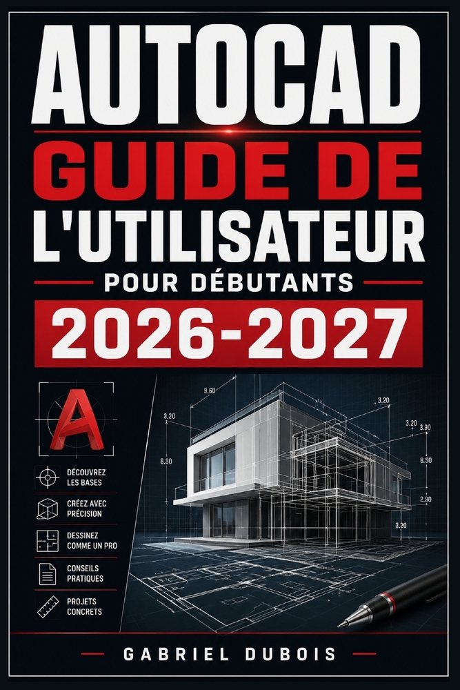 AutoCAD Guide de l'Utilisateur pour Débutants 2026-2027: Maîtrisez le Dessin Technique et la Modélisation 2D/3D Commandes Essentielles, Projets Pratiq cover
