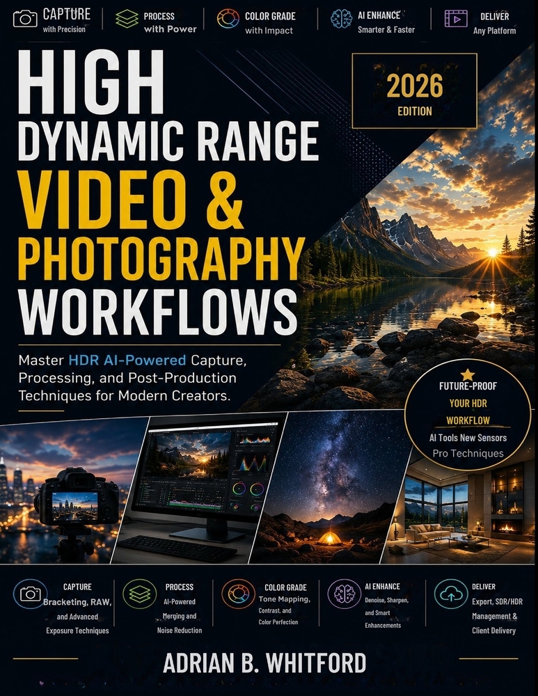 High Dynamic Range Video & Photography Workflows 2026 Edition: Master HDR AI-Powered Capture, Processing, and Post-Production Techniques for Modern Cr cover