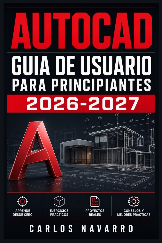AutoCAD Guia de Usuario para Principiantes 2026-2027: Domina los Comandos, Crea Planos Precisos y Desarrolla Proyectos Profesionales con el Software C cover