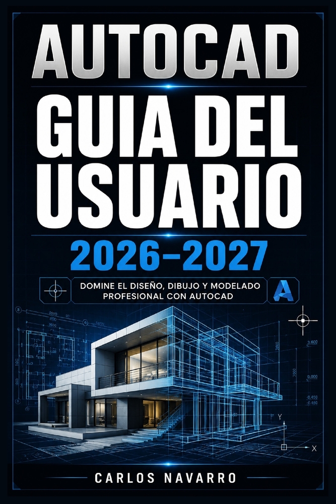 AutoCAD Guia del Usuario 2026-2027: Domina el Diseno 2D y 3D con Comandos Esenciales, Flujos de Trabajo Profesionales y Tecnicas Avanzadas Paso a Paso cover