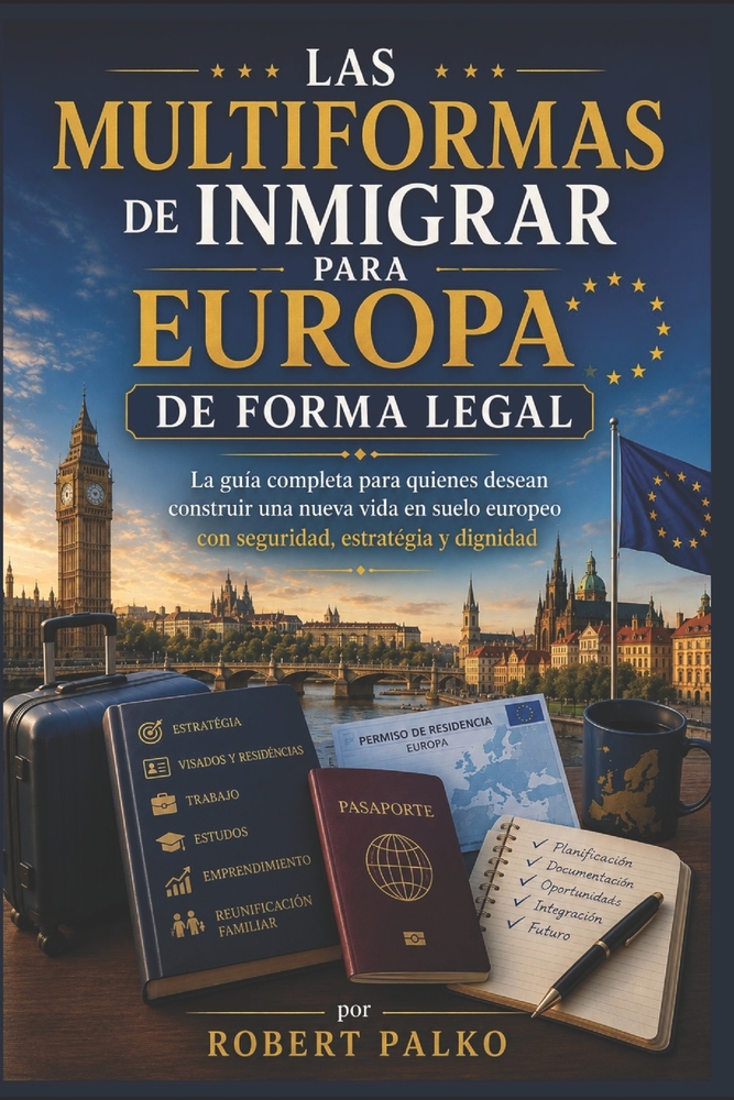 Las múltiples formas de emigrar a Europa De forma legal: La guía completa para quienes desean comenzar una nueva vida en Europa. con seguridad, estrat cover