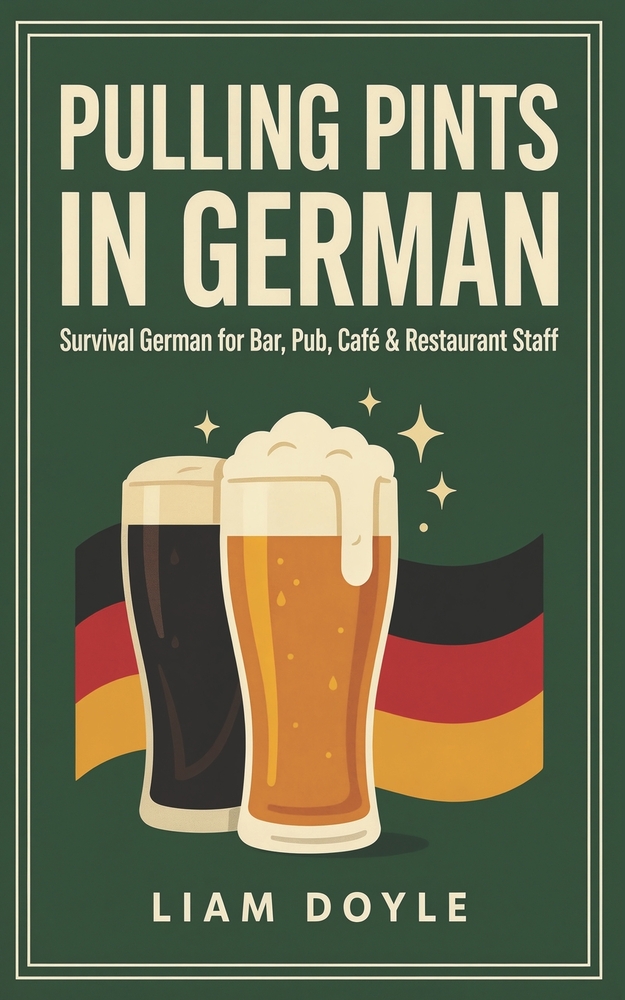 Pulling Pints in German: Survival German for Bar, Pub, Café & Restaurant Staff - The No-Grammar Phrasebook for Hospitality cover