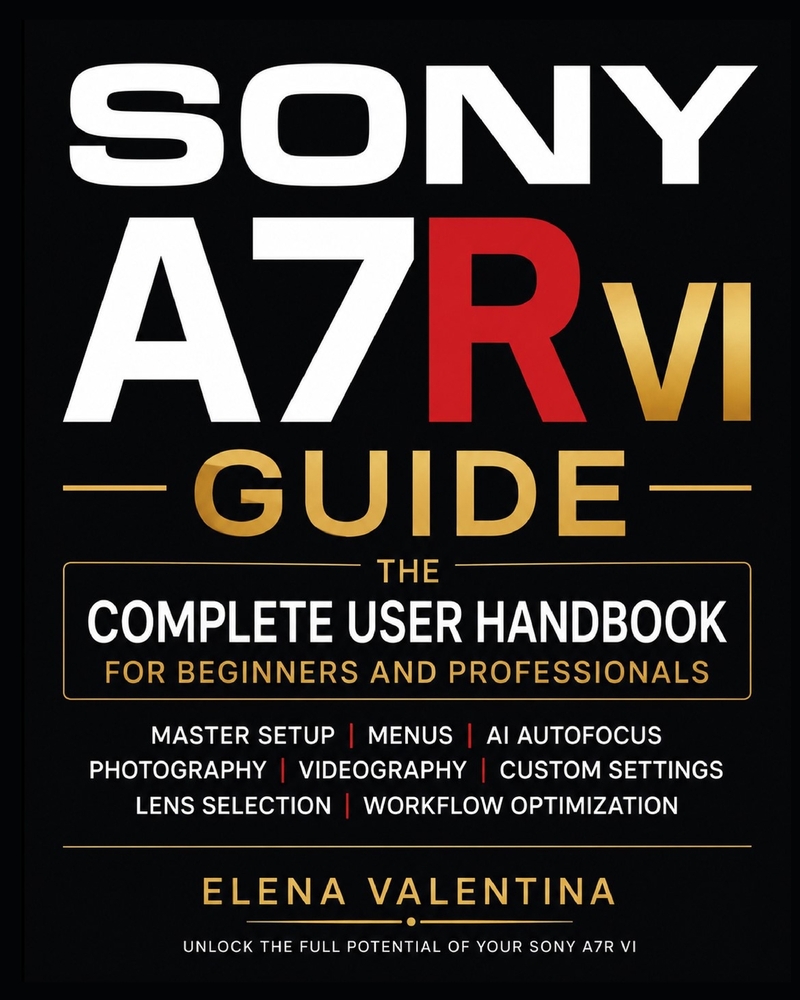 Sony A7R VI Guide: The Complete User Handbook for Beginners and Professionals-Master Setup, Menus, AI Autofocus, Photography, Videography, Custom Sett cover