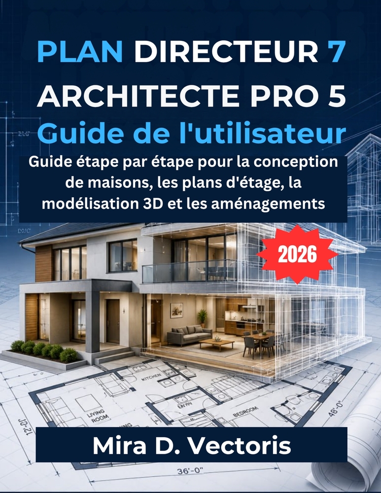Plan Directeur 7 Architecte Pro 5 Guide de L'utilisateur: Guide étape par étape pour la conception de maisons, les plans d'étage, la modélisation 3D e cover