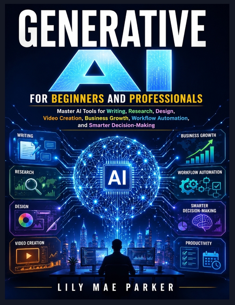 Generative AI for Beginners and Professionals: Master AI Tools for Writing, Research, Design, Video Creation, Business Growth, Workflow Automation, an cover