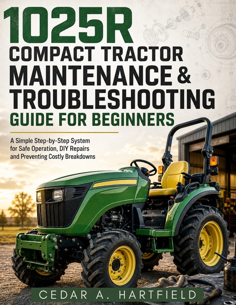 1025R Compact Tractor Maintenance & Troubleshooting Guide for Beginners: A Simple Step-by-Step System for Safe Operation, DIY Repairs and Preventing C cover