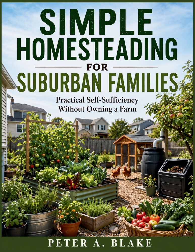 Simple Homesteading for Suburban Families: Practical Self-Sufficiency Without Owning a Farm cover