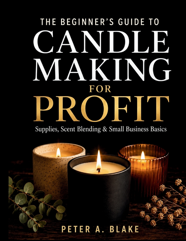 The Beginner's Guide to Candle Making for Profit: Supplies, Scent Blending & Small Business Basics cover