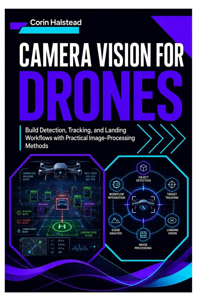 Camera Vision for Drones: Build Detection, Tracking, and Landing Workflows with Practical Image-Processing Methods cover