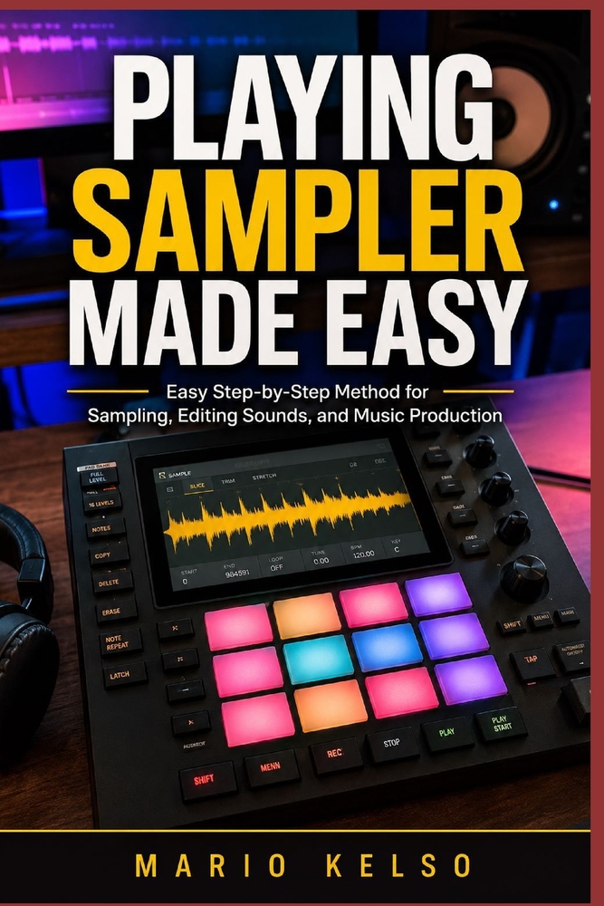 Playing Sampler Made Easy: Easy Step-by-Step Method for Sampling, Editing Sounds, and Music Production cover