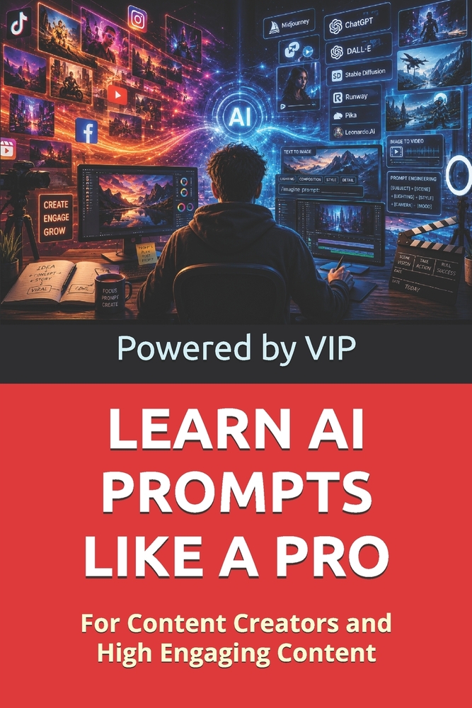 Learn AI Prompts Like a Pro: For Content Creators and High Engaging Content cover