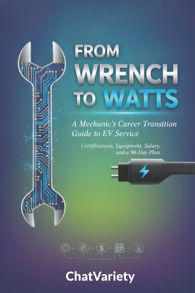 From Wrench to Watts: A Mechanic's Career Transition Guide to EV Service: Certifications, Equipment, Salary, and a 90-Day Plan cover