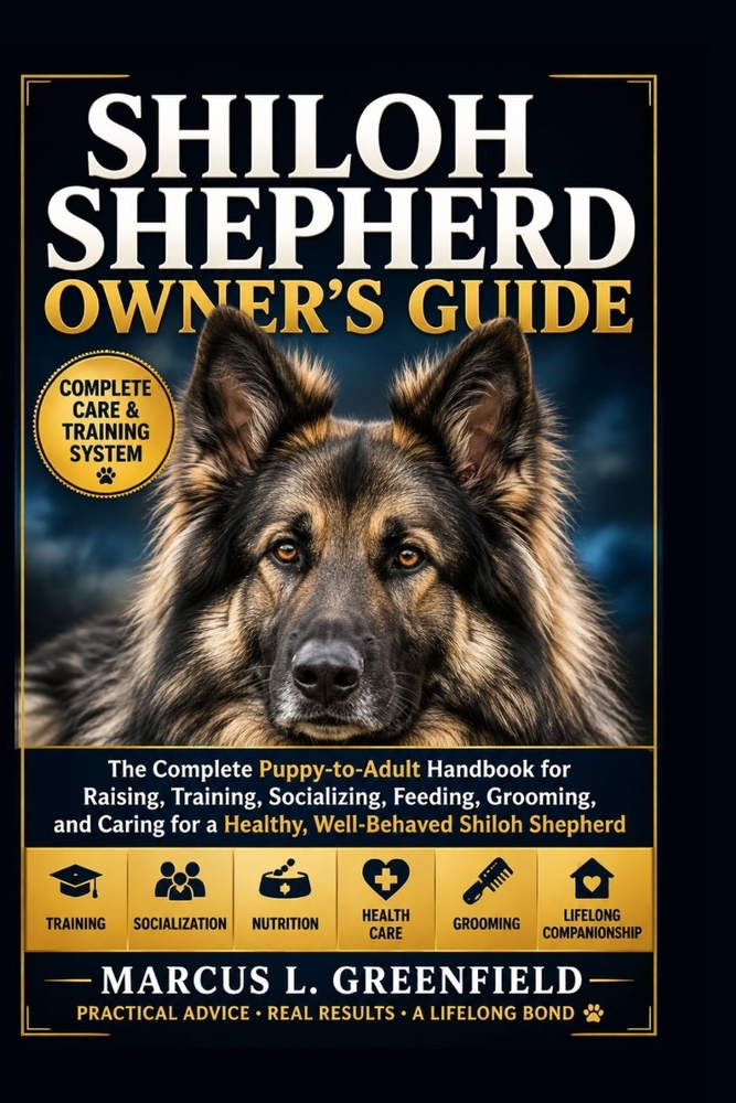Shiloh Sheperd Owner's Guide: The Complete Puppy-to-Adult Handbook for Raising, Training, Socializing, Feeding, Grooming, and Caring for a Healthy, We cover