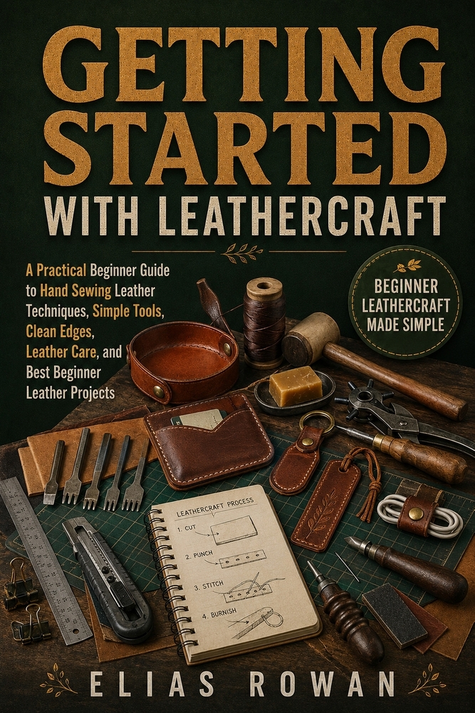 Getting Started with Leathercraft: A Practical Beginner Guide to Hand Sewing Leather Techniques, Simple Tools, Clean Edges, Leather Care, and Best Beg cover