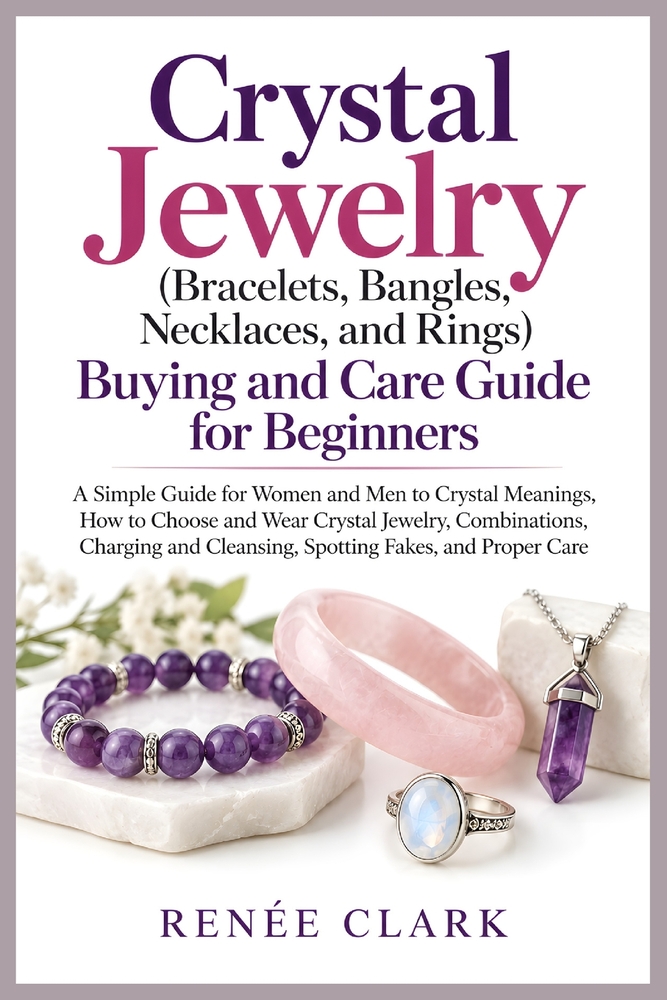 Crystal Jewelry (Bracelets, Bangles, Necklaces, and Rings) Buying and Care Guide for Beginners: A Simple Guide for Women and Men to Crystal Meanings, cover
