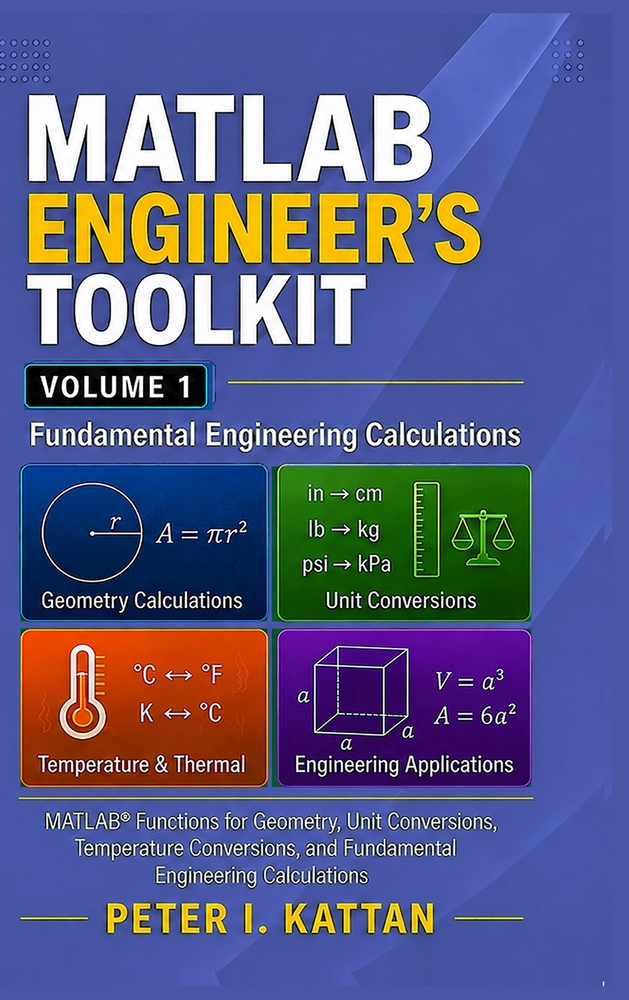 MATLAB Engineer's Toolkit: Volume 1 - Fundamental Engineering Calculations: MATLAB(R) Functions for Geometry, Unit Conversions, Temperature, and Basic cover