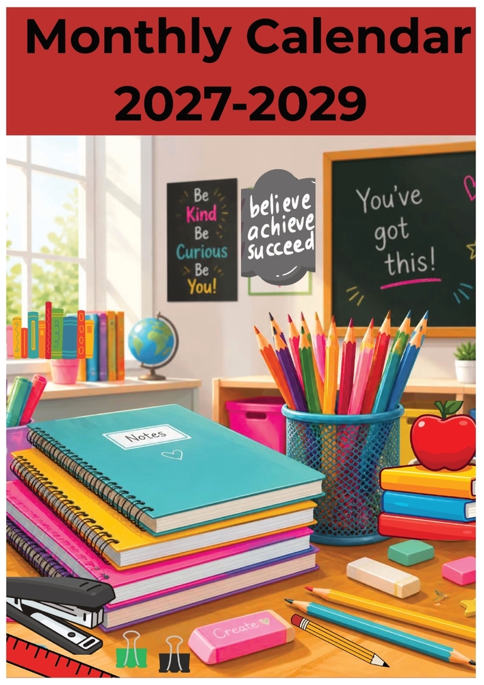 Monthly Calendar Book 2027-2029 cover