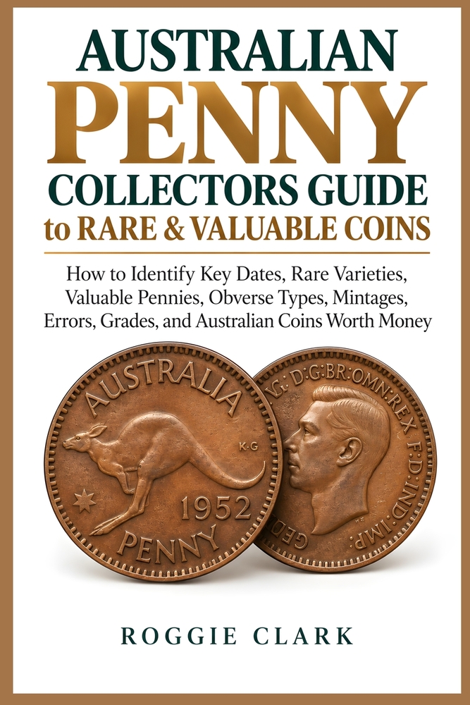 Australian Penny Collectors Guide to Rare & Valuable Coins: How to Identify Key Dates, Rare Varieties, Valuable Pennies, Obverse Types, Mintages, Erro cover