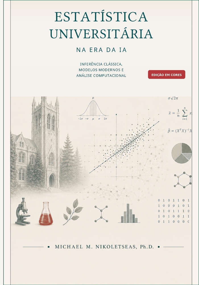 Estatística Universitária na Era da IA: Inferência clássica, modelos modernos e análise computacional cover