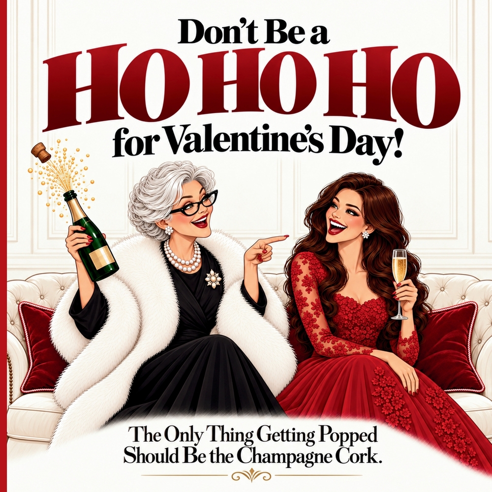 Don't Be a HO HO HO for Valentine's Day! The Only Thing Getting Popped Should Be the Champagne Cork cover