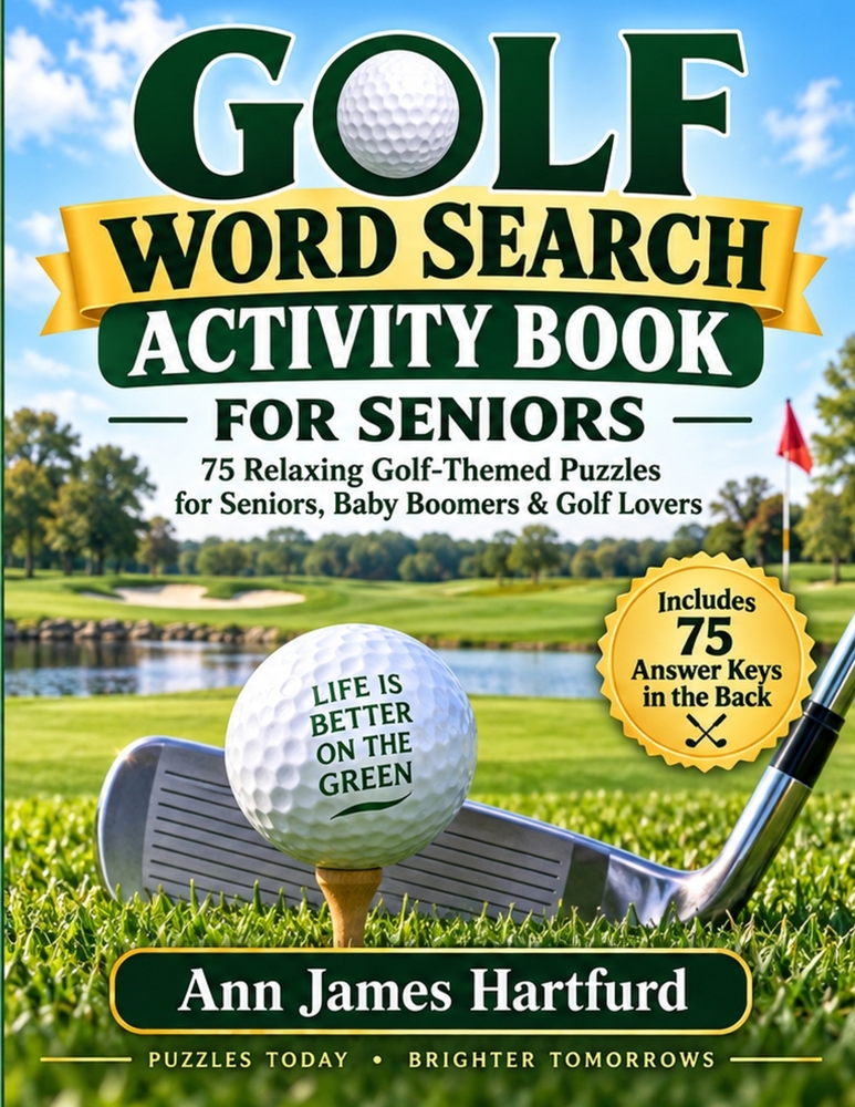 Golf Word Search Activity Book For Seniors: A Relaxing and Fun Activity Book For Seniors cover