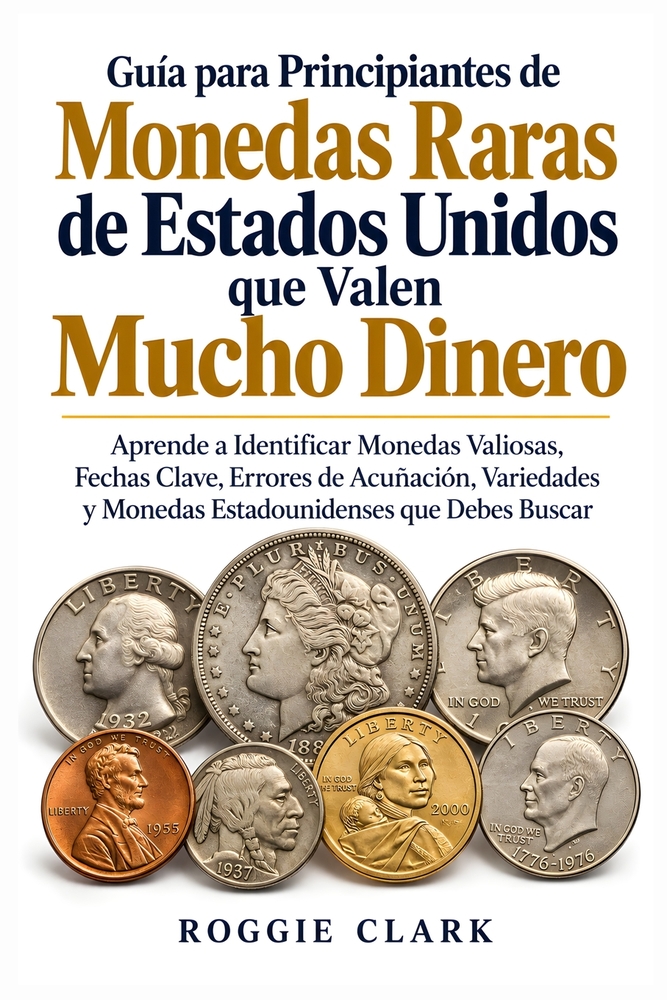 Guia para Principiantes de Monedas Raras de Estados Unidos que Valen Mucho Dinero: Aprende a Identificar Monedas Valiosas, Fechas Clave, Errores de Ac cover