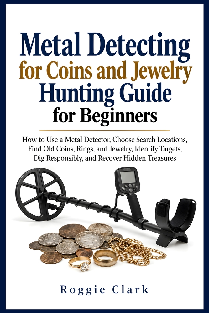 Metal Detecting for Coins and Jewelry Hunting Guide for Beginners: How to Use a Metal Detector, Choose Search Locations, Find Old Coins, Rings, and Je cover