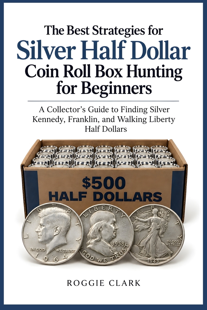 The Best Strategies for Silver Half Dollar Coin Roll Box Hunting for Beginners: A Collector's Guide to Finding Silver Kennedy, Franklin, and Walking L cover