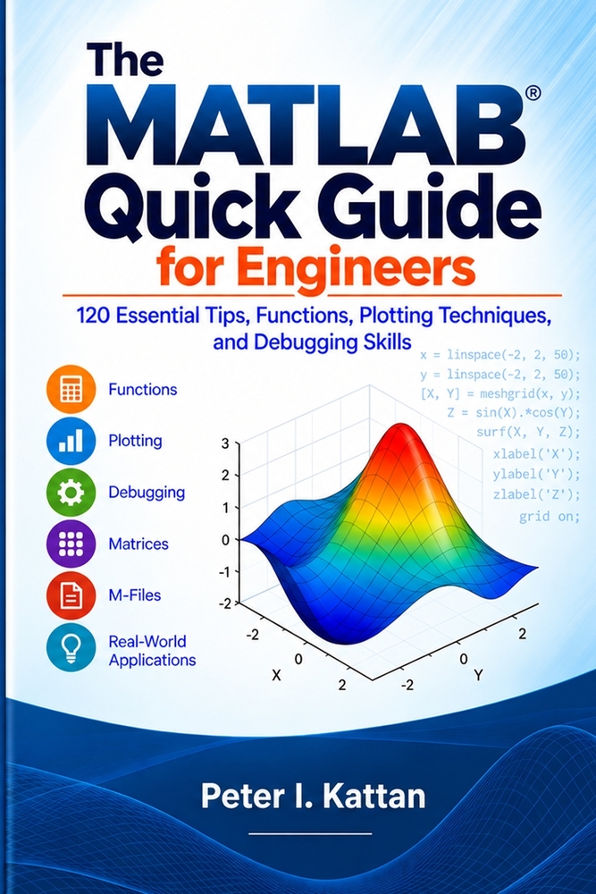 The MATLAB Quick Guide for Engineers: 100 Essential Tips, Functions, Plotting Techniques, and Debugging Skills cover