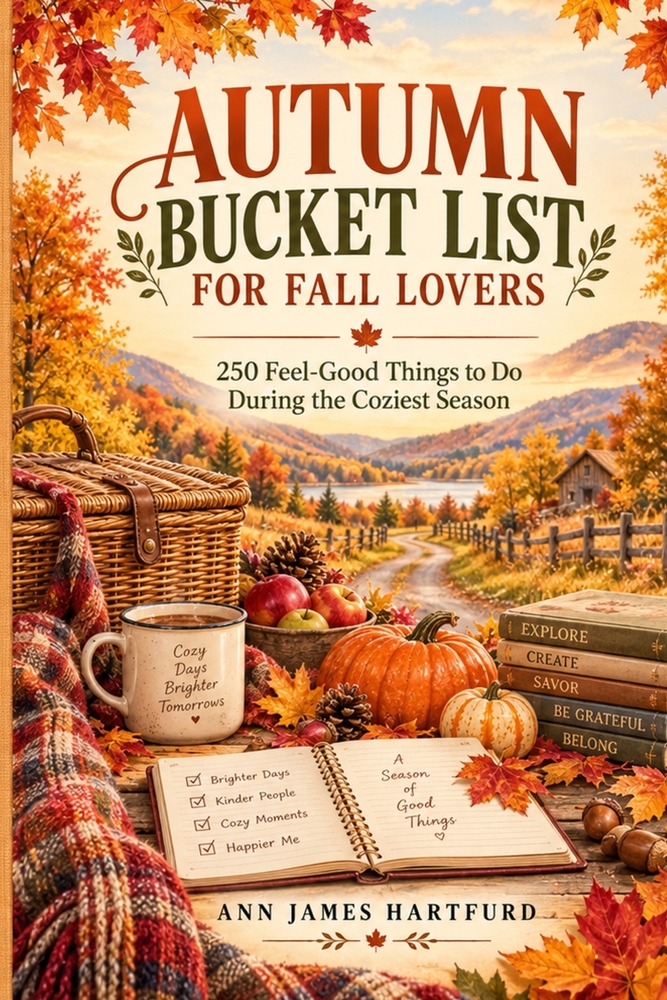 Autumn Bucket List for Fall Lovers: 250 Feel-Good Fall Activities, Cozy Seasonal Ideas, Autumn Adventures and Thanksgiving Traditions cover