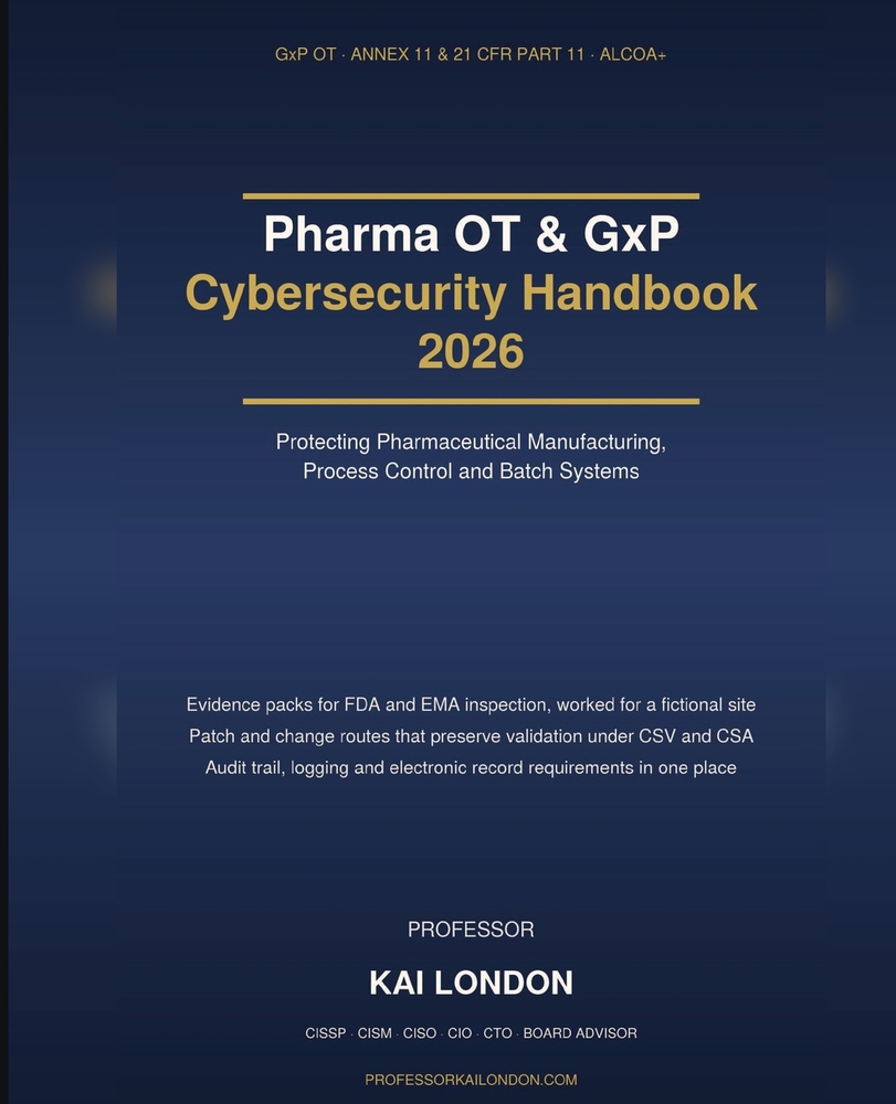 Pharma OT and GxP Cybersecurity Handbook 2026 cover