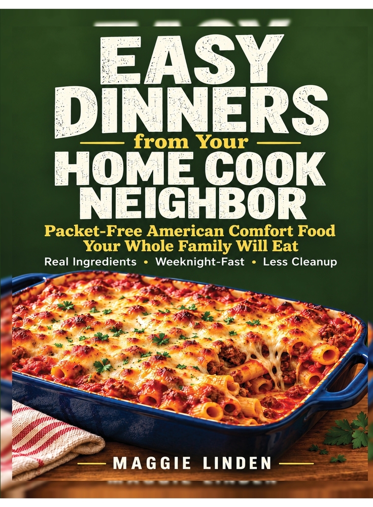 Easy Dinners from Your Home Cook Neighbor: Packet-Free American Comfort Food Your Whole Family Will Eat - Real Ingredients, Weeknight-Fast, Less Clean cover