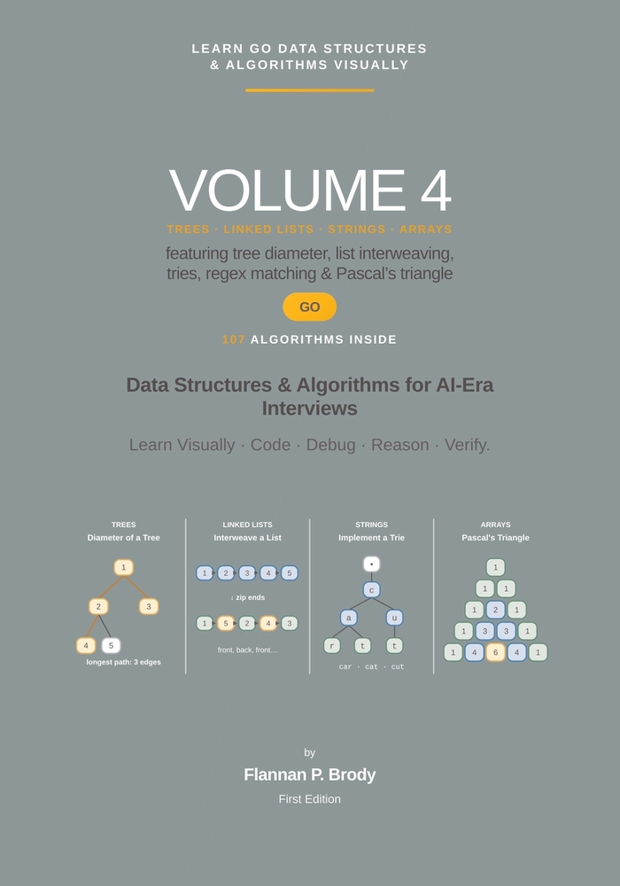 Learn Go Data Structures & Algorithms Visually - Volume 4: Data Structures & Algorithms for AI-Era Interviews cover