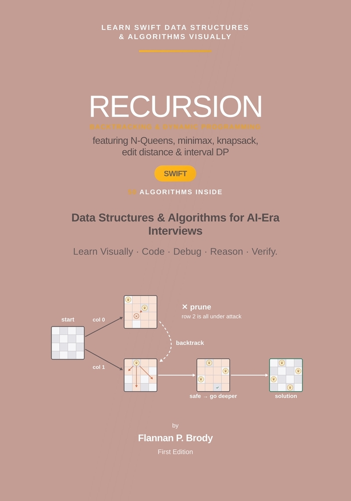 Recursion, Backtracking & Dynamic Programming - Swift Edition: Data Structures & Algorithms for AI-Era Interviews cover