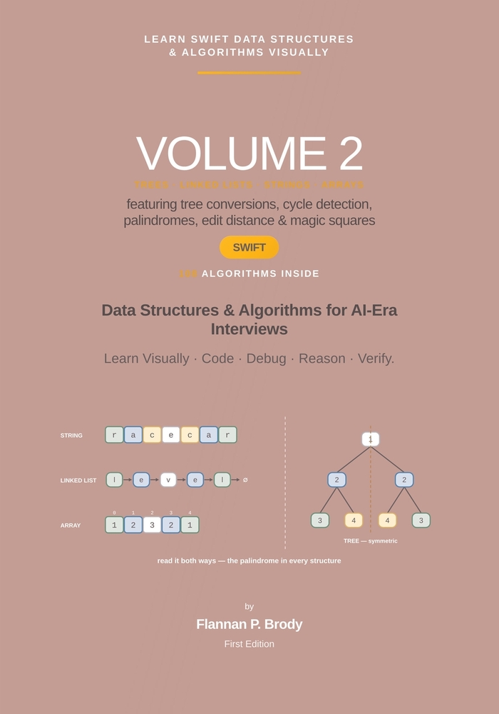 Learn Swift Data Structures & Algorithms Visually - Volume 2: Data Structures & Algorithms for AI-Era Interviews cover