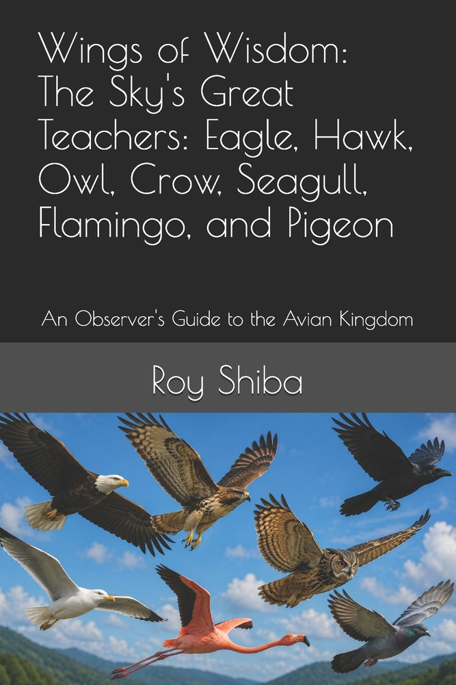 Wings of Wisdom: The Sky's Great Teachers: Eagle, Hawk, Owl, Crow, Seagull, Flamingo, and Pigeon: An Observer's Guide to the Avian Kingdom cover