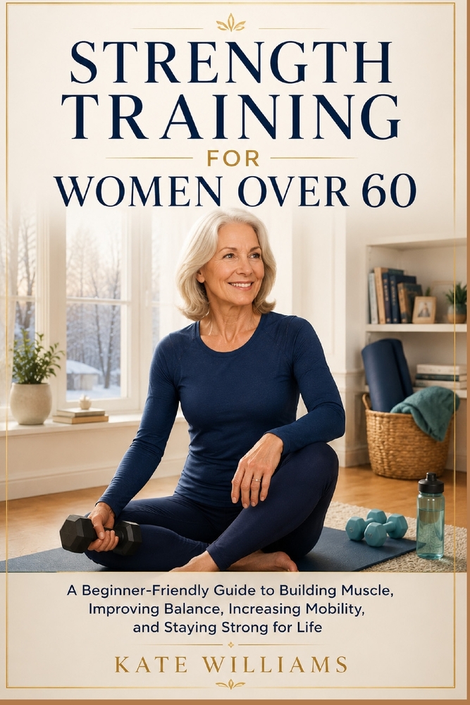 Strength Training for Women Over 60: A Beginner-Friendly Guide to Building Muscle, Improving Balance, Increasing Mobility, and Staying Strong for Life cover