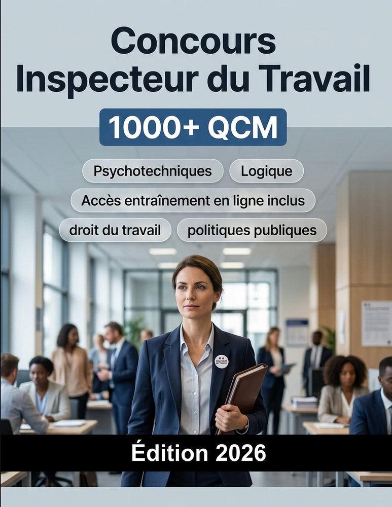 Concours Inspecteur du Travail 2026: Ministère du Travail: QCM, droit du travail, politiques publiques, note de synthèse et entretien oral cover