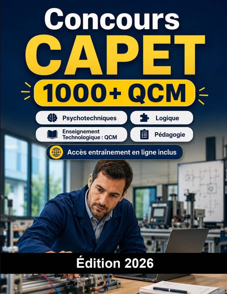 Concours CAPET 2026: Enseignement Technologique: QCM, pédagogie, dossier technique, mise en situation et préparation orale cover