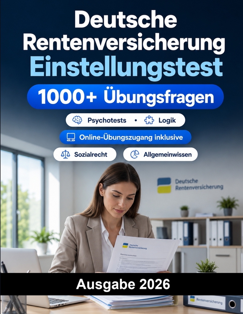 Deutsche Rentenversicherung Einstellungstest: Sozialverwaltung Auswahlverfahren: Deutsch, Mathematik, Sozialrecht, Wirtschaft, Allgemeinwissen, Logik, cover