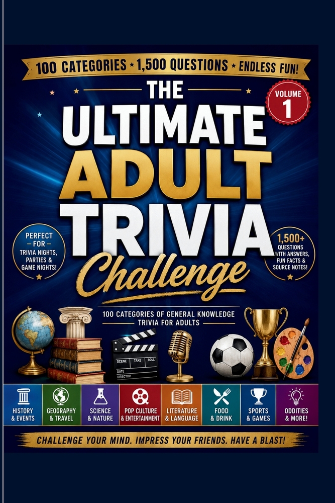 The Ultimate Adult Trivia Challenge: 100 Categories of General Knowledge. Perfect for Game Nights, Parties, and Events cover