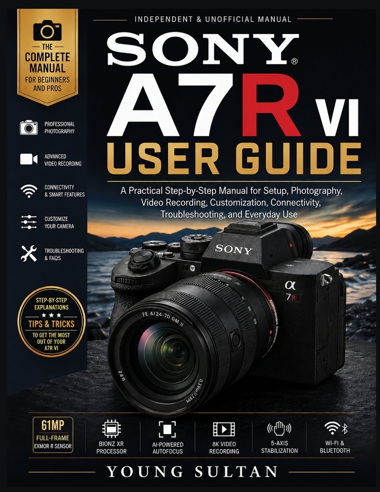 Sony A7R VI User Guide: A Practical Step-by-Step Manual for Setup, Photography, Video Recording, Customization, Connectivity, Troubleshooting, and Eve cover
