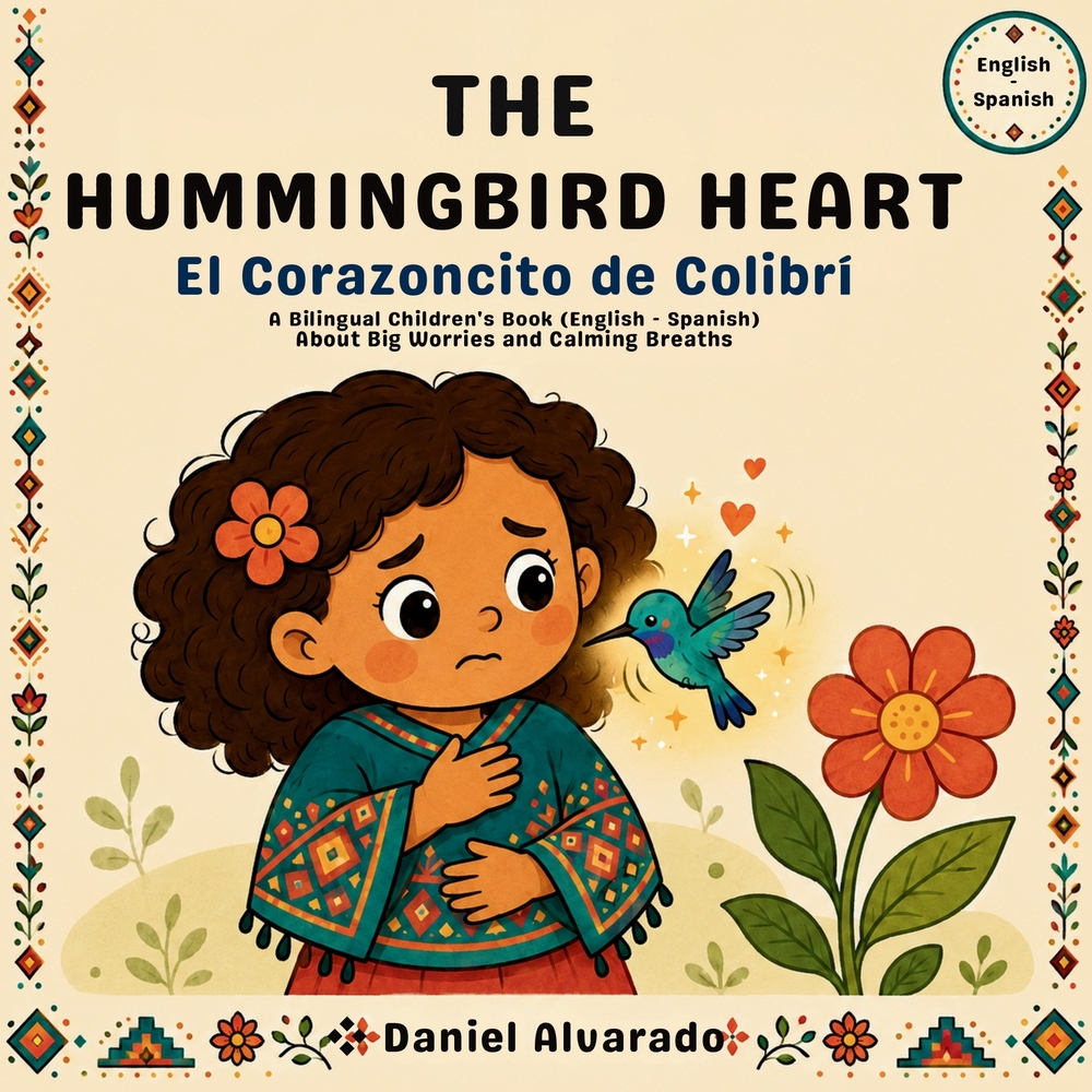 THE HUMMINGBIRD HEART - El Corazoncito de Colibrí: A Bilingual Children's Book (English - Spanish) About Big Worries and Calming Breaths cover
