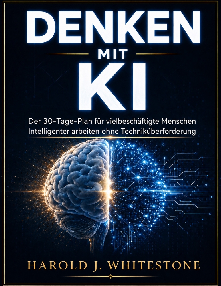 Denken Mit KI: Der 30-Tage-Plan für vielbeschäftigte Menschen Intelligenter arbeiten ohne Techniküberforderung cover